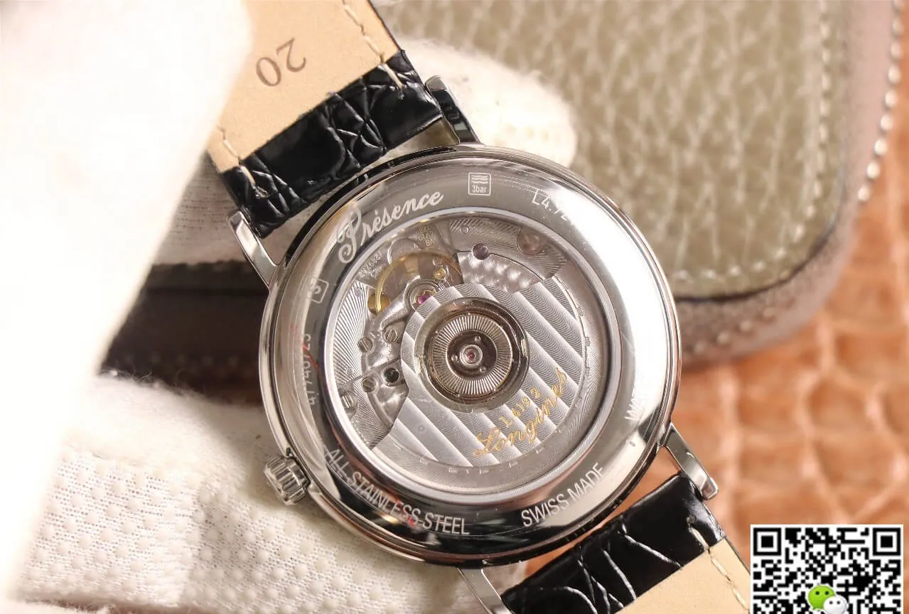 Longines Presence L4.921.4.52.2 KY factory 1:1 Best Edition Replica Watch Black Strap